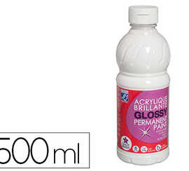 peinture-acrylique-lefranc-bou-rgeois-glossy-fluide-brillante-indalabile-multi-supports-blanc-flacon-500ml