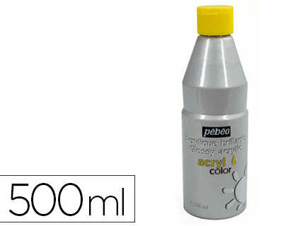 gouache-acrylique-pabao-acrylc-olor-indalabile-couvrante-brillante-tous-supports-coloris-argent-flacon-500ml