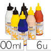 GOUACHE ACRYLIQUE PABAO ACRYLC OLOR INDALABILE COUVRANTE BRILLANTE TOUS SUPPORTS ASSORTIMENT 6 FLACONS 500ML