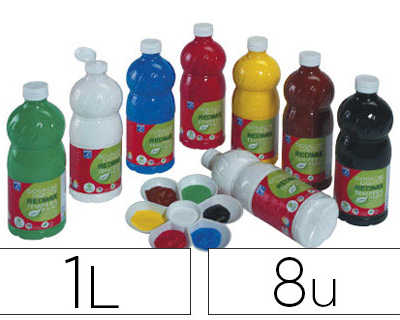 gouache-lefranc-bourgeois-redi-mix-non-toxique-fluide-couvrante-pr-te-emploi-coloris-assortis-bo-te-8-flacons-1000ml