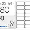 ATIQUETTE ADHASIVE AVERY ULTRA -RASISTANTE IMPRESSION LASER 99.1X38.1MM POCHETTE 540 UNITAS