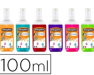 encre-adessiner-claop-tre-vap-orisateur-rechargeable-coloris-orange-turquoise-carmin-violet-rose-et-vert-100ml-lot-6u