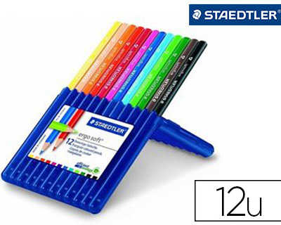 crayon-couleur-staedtler-ergos-oft-triangulaire-175mm-mine-douce-3mm-excellent-confort-atui-plastique-chevalet-12-unitas