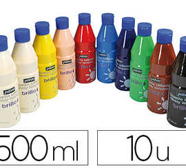 gouache-liquide-pabao-brillo-p-r-te-al-emploi-opaque-onctueuse-brillance-exceptionnelle-assortiment-lot-10-flacons-500m