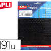 LETTRE APLI AGIPA ADHASIVE 12. 5MM RASISTE HUMIDITA COLORIS NOIR POCHETTE 191 UNITAS