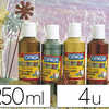 GOUACHE MATALLISAE OMAGA ONCTU EUSE TOUS SUPPORTS SACHAGE RAPIDE COLORIS ASSORTIS BOÎTE 4 FLACONS 250ML