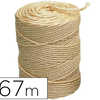 FICELLE SISAL ACOLOGIQUE LIDER PAPEL 2/3 FILS IDAAL COLIS TRAVAUX MANUELS DACORATION ROULEAU 1KG LONGUEUR 167M ACRU