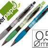 PORTE-MINE LIDERPAPEL PLASTIQU E 0.5MM GOMME GRIP CONFORTABLE MINES INCLUSES COLORIS ASSORTIS