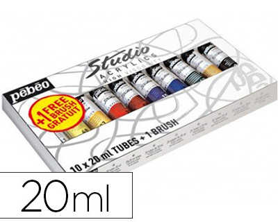 gouache-acrylique-pabao-studio-acrylics-1-brosse-soie-beau-blanc-offerte-bo-te-10-tubes-20ml