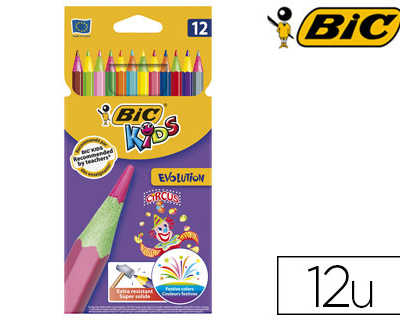 crayon-couleur-bic-kids-evolut-ion-circus-175mm-sans-bois-mine-super-solide-tres-colora-atui-carton-12-unitas