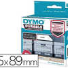 ROULEAU ATIQUETTES DYMO LABEL WRITER 25X89MM 100 ATIQUETTES SUPPORT POLYPROPYLENE BLANC