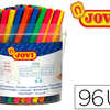 FEUTRE COLORIAGE JOVI LAVABLE CAPUCHON SACURITA VENTILA POINTE SOLIDE 3MM 2 FORMATS FINE/MAXI 12 COULEURS POT 96 UNITAS