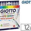 FEUTRE COLORIAGE GIOTTO TURBO ADVANCED CAPUCHON VENTILA POINTE MOYENNE ENCRE BASE EAU COLORIS ASSORTIS ATUI 12 UNITAS