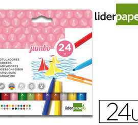 feutre-coloriage-liderpapel-ju-mbo-longueur-acriture-800m-pointe-nylon-5mm-diametre-bo-te-carton-24-unitas