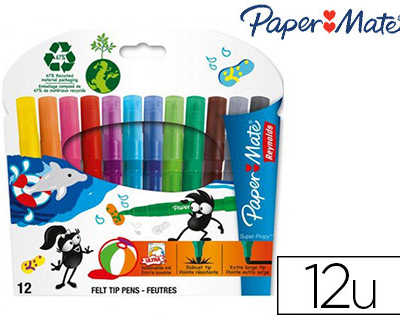 feutre-coloriage-paper-mate-su-per-propy-encre-super-lavable-dessin-pointe-ogive-large-pochette-12u