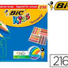 CRAYON COULEUR BIC KIDS TROPIC OLORS 2 175MM MINE RASISTANTE PIGMENTAE LARGE PALETTE COLORIS VIFS SCHOOLPACK 216 UNITAS