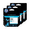 HP 711 pack de 3 cartouches d'encre cyan