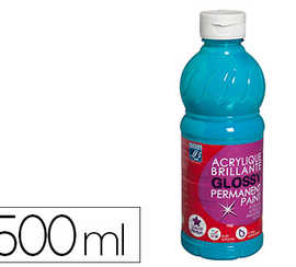 peinture-acrylique-lefranc-bou-rgeois-glossy-fluide-brillante-indalabile-multi-supports-turquoise-flacon-500ml