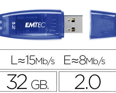 cla-usb-emtec-2-0-c410-32go-vi-tesse-lecture-15mb-s-acriture-5mb-s-avec-capuchon-coloris-transparent-bleu