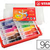 CRAYON COULEUR STABILO TRIO LO NG BOIS TRIANGULAIRE 175MM MINE LARGE SOUPLE 4MM COLORIAGE RAPIDE COFFRET SCOLAIRE 96U