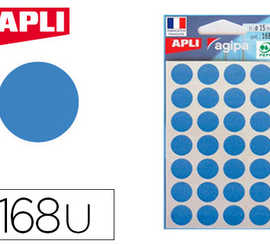 pastille-adhasive-apli-agipa-d-iametre-15mm-coloris-bleu-pochette-168-unitas