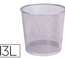 corbeille-apapier-q-connect-m-aille-matallique-13l-265mm-diametre-hauteur-280mm-coloris-argent
