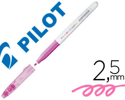 stylo-feutre-pilot-frixion-col-ors-dessin-effacable-pointe-fibre-rasistante-2-5mm-rose