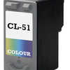Canon CL-51 Jet d'Encre Cyan Magenta Jaune Compatible