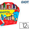 FEUTRE COLORIAGE GIOTTO BE-BE LAVABLE CAPUCHON VENTILA POINTE BLOQUAE COLORIS ASSORTIS ATUI 12 UNITAS