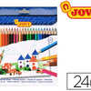 CRAYON COULEUR JOVI BOIS HEXAG ONAL 175MM MINE 7.5MM COULEURS VIVES ATUI CARTON 24 UNITAS