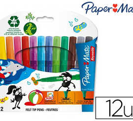 feutre-coloriage-paper-mate-su-per-propy-encre-super-lavable-dessin-pointe-ogive-large-pochette-12u