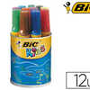 MARQUEUR BIC KIDS DACORALO INO DORE INSACHABLE AIR POINTE OGIVE INDAFORMABLE BLOQUAE COULEURS TRES VIVES POT 12 UNITAS