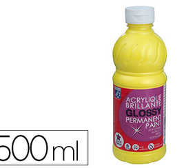 peinture-acrylique-lefranc-bou-rgeois-glossy-fluide-brillante-indalabile-multi-supports-jaune-citron-flacon-500ml