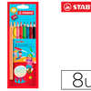 CRAYON COULEUR STABILO JUMBO H EXAGONAL MINE EXTRA LARGE 5MM ATUI 8 UNITAS + TAILLE-CRAYON