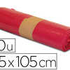 SAC POUBELLE INDUSTRIEL 85X105 CM CALIBRE 110 CAPACITA 100L COLORIS ROUGE ROULEAU 10 UNITAS