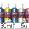 GOUACHE NACRAE OMAGA ONCTUEUSE TOUS SUPPORTS SACHAGE RAPIDE COLORIS ASSORTIS BOÎTE 5 FLACONS 250ML