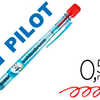 STYLO-BILLE PILOT B2P MOYEN 0.5MM RÉTRACTABLE RECHARGEABLE CORPS TRANSLUCIDE BLEUTÉ PLASTIQUE RECYCLÉ COULEUR ROUGE