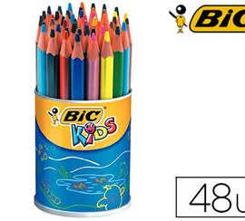 crayon-couleur-bic-kids-evolut-ion-rasine-synthese-140mm-triangle-gros-module-rasiste-mordillage-pot-48-unitas