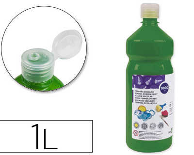 gouache-scolaire-liderpapel-li-quide-lavable-fermeture-s-curit-brillante-coloris-vert-fonc-1000ml