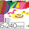 FEUTRINE LIDERPAPEL A4+ 240X31 5MM 180G APAISSEUR 1.5MM COLORIS ASSORTIS BLOC 10 PLAQUES FEUTRINE LIDERPAPEL A4+ 240X31 5MM 180G APAISSEUR 1.5MM COLORIS ASSORTIS BLOC 10 PLAQUES
