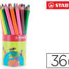 CRAYON COULEUR STABILO JUMBO H EXAGONAL MINE EXTRA LARGE 5MM POT MATAL 36 UNITAS