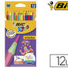 CRAYON COULEUR BIC KIDS EVOLUT ION CIRCUS 175MM SANS BOIS MINE SUPER SOLIDE TRES COLORA ATUI CARTON 12 UNITAS