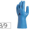 GANT LATEX DELTAPLUS SUPPORT C OTON JERSEY LONGUEUR 30CM APAISSEUR 1.25MM COLORIS BLEU TAILLE 8/9 PAIRE