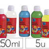 PEINTURE AL'EAU CULTURE CLUB REPOSITIONNABLE COLORIS ASSORTIS LOT 5 FLACONS 250ML + 10 STYLOS APPLICATEURS OFFERTS