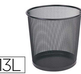 corbeille-apapier-q-connect-m-aille-matallique-13l-265mm-diametre-hauteur-280mm-coloris-noir