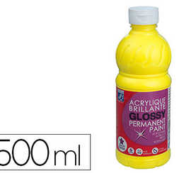 peinture-acrylique-lefranc-bou-rgeois-glossy-fluide-brillante-indalabile-multi-supports-jaune-primaire-flacon-500ml