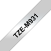 CASSETTE COMPATIBLE BROTHER TZE-SM931 HTE RESISTANCE NOIR MAT/ARGENT 12 MM/8