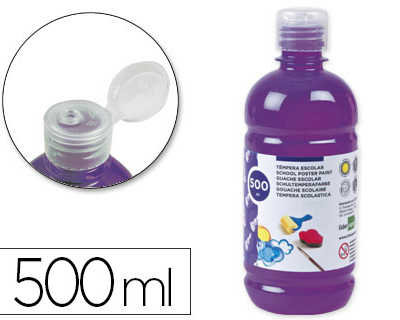 gouache-scolaire-liderpapel-liquide-lavable-fermeture-s-curit-brillante-coloris-violet-flacon-500ml