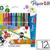 FEUTRE COLORIAGE PAPER MATE CA PUCHON VENTILA ENCRE LAVABLE POINTE EXTRA-LARGE MECHE BLOQUAE POCHETTE 12 UNITAS