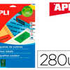 ATIQUETTE ADHASIVE APLI AGIPA 99.1X38.1MM ENLEVABLE SANS TRACE COLORIS ROUGE POCHETTE 280 UNITAS